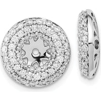 14K White Gold Diamond Earring Jackets with Round Natural Diamonds - 0.60 Carat Total Diamond Weight by Oro Pregiato