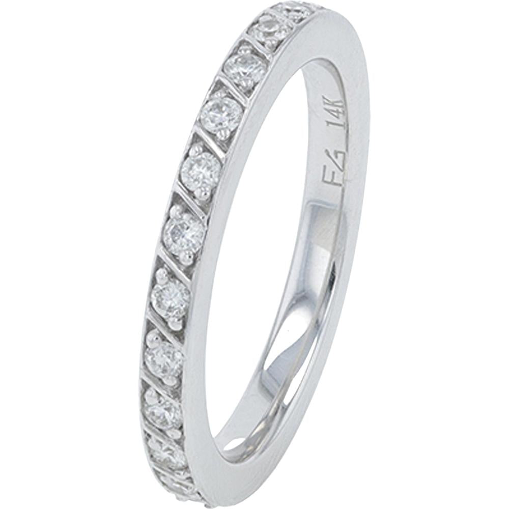 14K White Gold Diamond Eternity Band - 0.50 Carats Total Diamond Weight