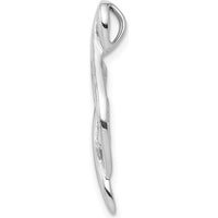 14K White Gold Diamond Fancy Chain Slide Pendant with 0.02 Carat Total Round Diamonds by Monteluci Fine Jewelry