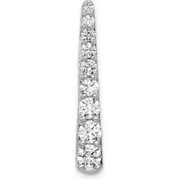 14K White Gold Diamond Fancy Chain Slide Pendant with 3/4 Carat Graduated Round Diamonds by Monteluci Fine Jewelry