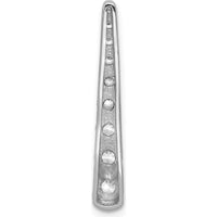 14K White Gold Diamond Fancy Chain Slide Pendant with 3/4 Carat Graduated Round Diamonds by Monteluci Fine Jewelry