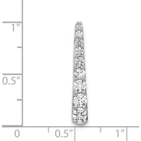 14K White Gold Diamond Fancy Chain Slide Pendant with 3/4 Carat Graduated Round Diamonds by Monteluci Fine Jewelry