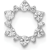 14K White Gold Diamond Fancy Circle Chain Slide - 1/5 Carat Total Diamond Weight by Monteluci Fine Jewelry