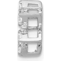 14K White Gold Diamond Fancy Circle Chain Slide - 1/5 Carat Total Diamond Weight by Monteluci Fine Jewelry