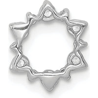 14K White Gold Diamond Fancy Circle Chain Slide - 1/5 Carat Total Diamond Weight by Monteluci Fine Jewelry