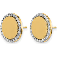 14K White Gold Diamond Fancy Circle Earrings - 0.30 Carats Total Diamond Weight by Monteluci Fine Jewelry