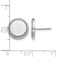 14K White Gold Diamond Fancy Circle Earrings - 0.30 Carats Total Diamond Weight by Monteluci Fine Jewelry
