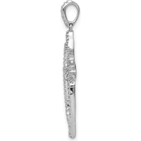 14K White Gold Diamond Fancy Cross Pendant with 1/4 Carat of Round Diamonds by Monteluci Fine Jewelry