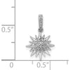 14K White Gold Diamond Fancy Sun/Star Pendant - 1/10 Carat Total Diamond Weight by Monteluci Fine Jewelry
