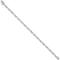14K White Gold Diamond Figure 8 Link Bracelet with 18 Round Diamonds - 0.14 Carats Total Diamond Weight by Monteluci Fine Jewelry