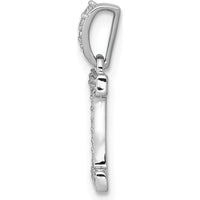 14K White Gold Diamond Gemini Zodiac Pendant - 0.027 Carat Total Diamond Weight by Monteluci Fine Jewelry