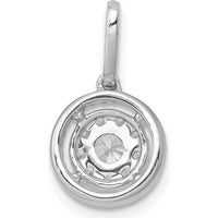 14K White Gold Diamond Halo Cluster Pendant - 0.40 Carat Total Diamond Weight by Monteluci Fine Jewelry