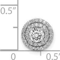14K White Gold Diamond Halo Earrings with 4.1mm Center Stone Semi-Mount - 0.25 Carat Total Diamond Weight by Monteluci Fine Jewelry