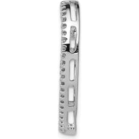 14K White Gold Diamond Heart Chain Slide Pendant - 0.17 Carat Total Diamond Weight by Monteluci Fine Jewelry