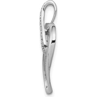 14K White Gold Diamond Heart Infinity Pendant with 0.006 Carat Round Diamonds by Monteluci Fine Jewelry