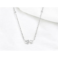 14K White Gold Diamond Heart Pendant Necklace - 0.17 Carats Total Diamond Weight