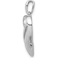 14K White Gold Diamond Heart Pendant with 0.05 Carat Round Diamond by Monteluci Fine Jewelry