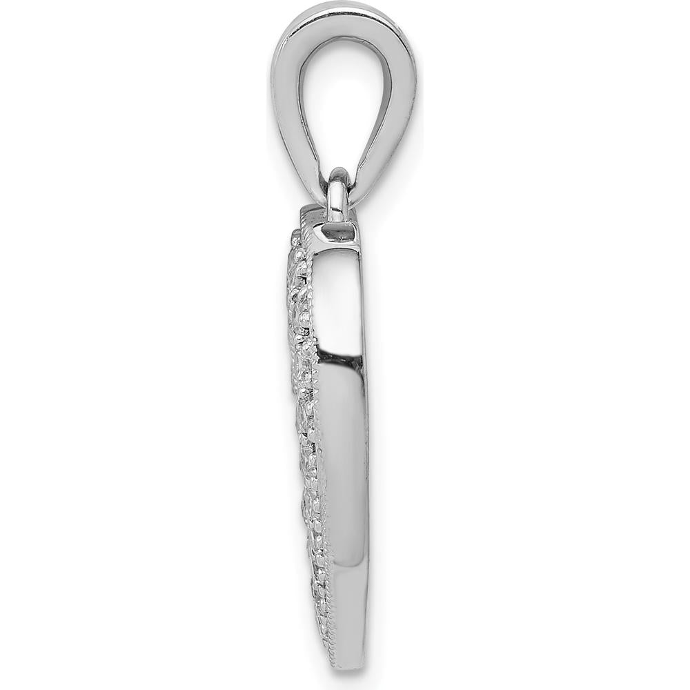 14K White Gold Diamond Heart Pendant with 1/3 Carat Total Diamond Weight by Monteluci Fine Jewelry