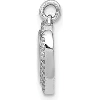14K White Gold Diamond Heart Pendant with 31 Round Diamonds - 0.003 Carat Total Diamond Weight by Monteluci Fine Jewelry