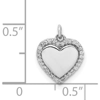 14K White Gold Diamond Heart Pendant with 31 Round Diamonds - 0.003 Carat Total Diamond Weight by Monteluci Fine Jewelry