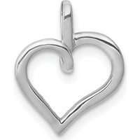 14K White Gold Diamond Heart Pendant with Natural Round Diamonds - 0.008 Carat Total Diamond Weight by Monteluci Fine Jewelry