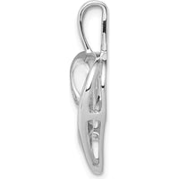 14K White Gold Diamond Heart Pendant with Round and Baguette Diamonds - 0.07 Carat Total Diamond Weight by Monteluci Fine Jewelry
