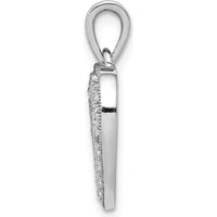 14K White Gold Diamond Heart Pendant with Round Diamonds - 0.25 Carat Total Diamond Weight by Monteluci Fine Jewelry