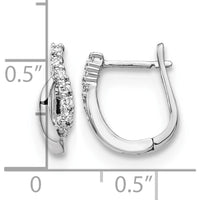 14K White Gold Diamond Hinged Earrings - 0.14 Carat Total Diamond Weight by Monteluci Fine Jewelry