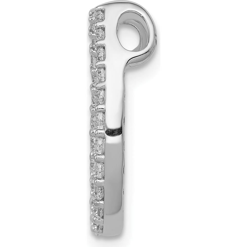 14K White Gold Diamond Horseshoe Pendant - 1/3 Carat Total Diamond Weight by Monteluci Fine Jewelry