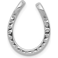 14K White Gold Diamond Horseshoe Pendant - 1/3 Carat Total Diamond Weight by Monteluci Fine Jewelry