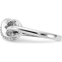 14K White Gold Diamond Infinity Ring with Pave Set Round Diamonds - 0.05 Carat Total Diamond Weight by 0