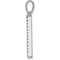14K White Gold Diamond Initial A Pendant with Round Diamonds - 0.09 Carat Total Diamond Weight by Monteluci Fine Jewelry