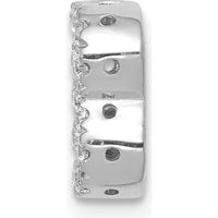 14K White Gold Diamond Initial B Pendant Charm with 16 Round Diamonds - 0.16 Carat Total Diamond Weight by Oro Pregiato
