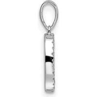 14K White Gold Diamond Initial "O" Pendant with Round Diamonds - Personalized Design by Oro Pregiato