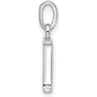 14K White Gold Diamond "K" Initial Pendant with Round Diamonds - 0.01 Carat Total Diamond Weight by Oro Pregiato