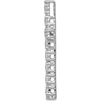 14K White Gold Diamond Latin Cross Pendant with 42 Round Natural Diamonds - 0.50 Carat Total Diamond Weight by Monteluci Fine Jewelry