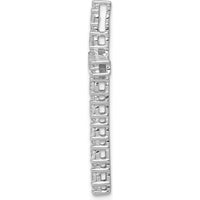 14K White Gold Diamond Latin Cross Pendant with Round Natural Diamonds - 0.75 Carat Total Diamond Weight by Monteluci Fine Jewelry