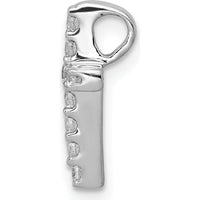 14K White Gold Diamond Latin Cross Slide Pendant - 0.20 Carat Total Diamond Weight by Monteluci Fine Jewelry