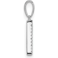 14K White Gold Diamond Letter A Pendant - 0.10 Carat Total Diamond Weight by Oro Pregiato