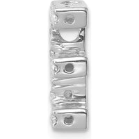 14K White Gold Diamond Letter E Initial Charm - 0.15 Carat Total Diamond Weight by Oro Pregiato