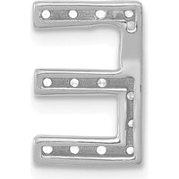 14K White Gold Diamond Letter E Initial Charm - 0.15 Carat Total Diamond Weight by Oro Pregiato