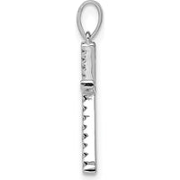 14K White Gold Diamond Letter K Initial Pendant - 0.084 Carat Total Diamond Weight by Oro Pregiato