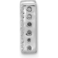 14K White Gold Diamond Letter M Initial Charm - 0.008 Carat Total Diamond Weight by Oro Pregiato
