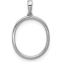 14K White Gold Diamond Letter O Initial Pendant with 34 Round Diamonds - 0.10 Carat Total Diamond Weight by Oro Pregiato
