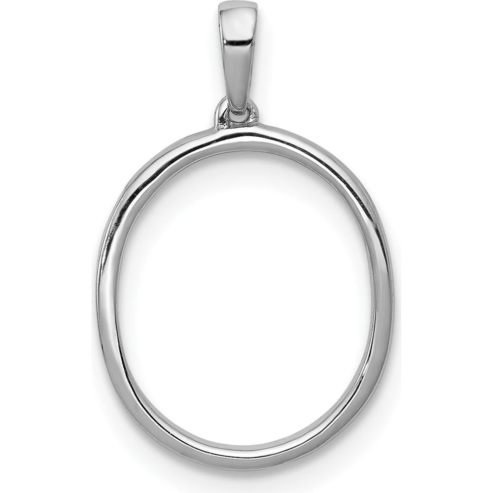 14K White Gold Diamond Letter O Initial Pendant with 34 Round Diamonds - 0.10 Carat Total Diamond Weight by Oro Pregiato
