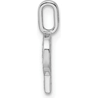 14K White Gold Diamond Letter P Initial Pendant - 0.15 Carat Total Diamond Weight by Oro Pregiato