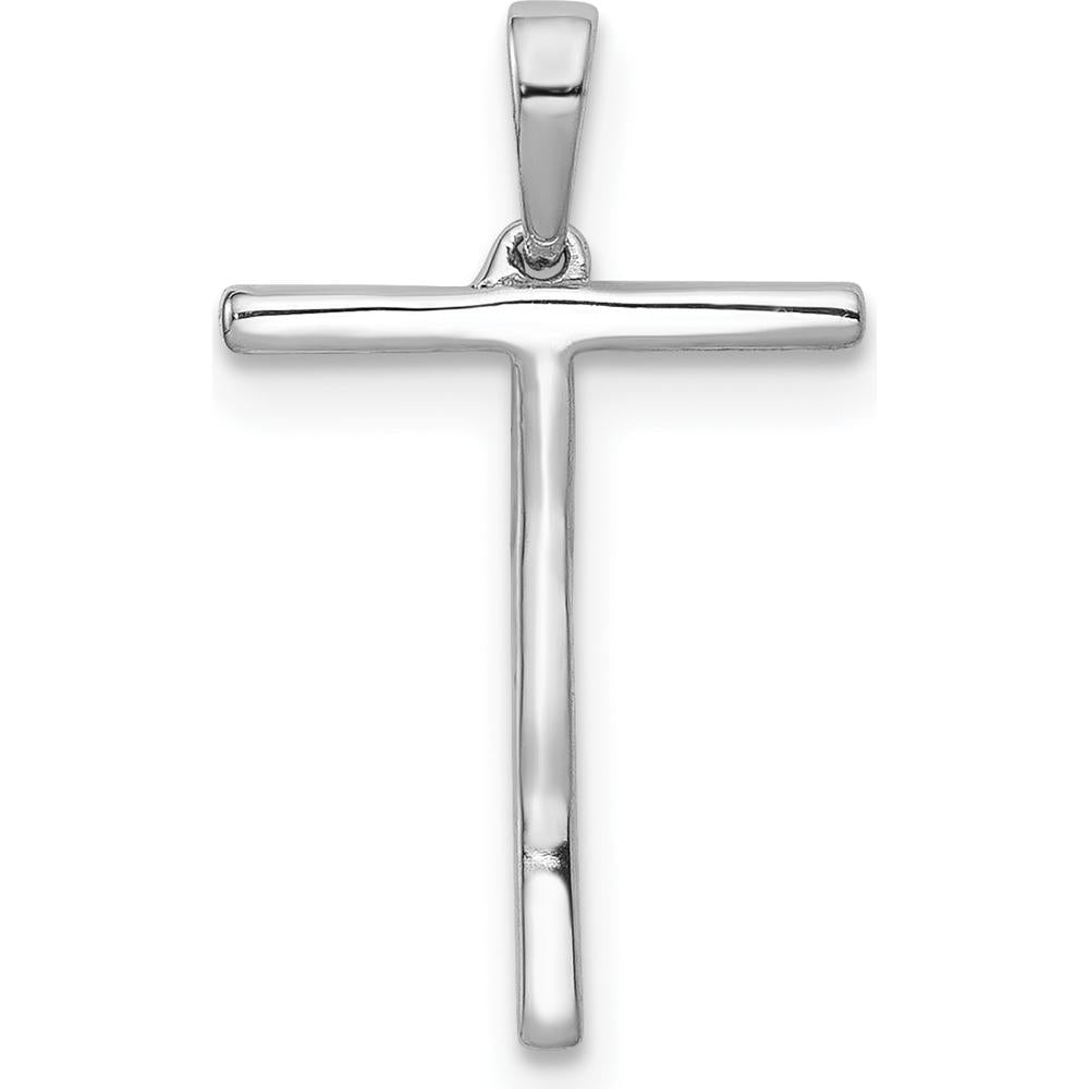 14K White Gold Diamond Letter "T" Pendant - 21 Round Diamonds - 0.004 Carat Total Diamond Weight by Oro Pregiato