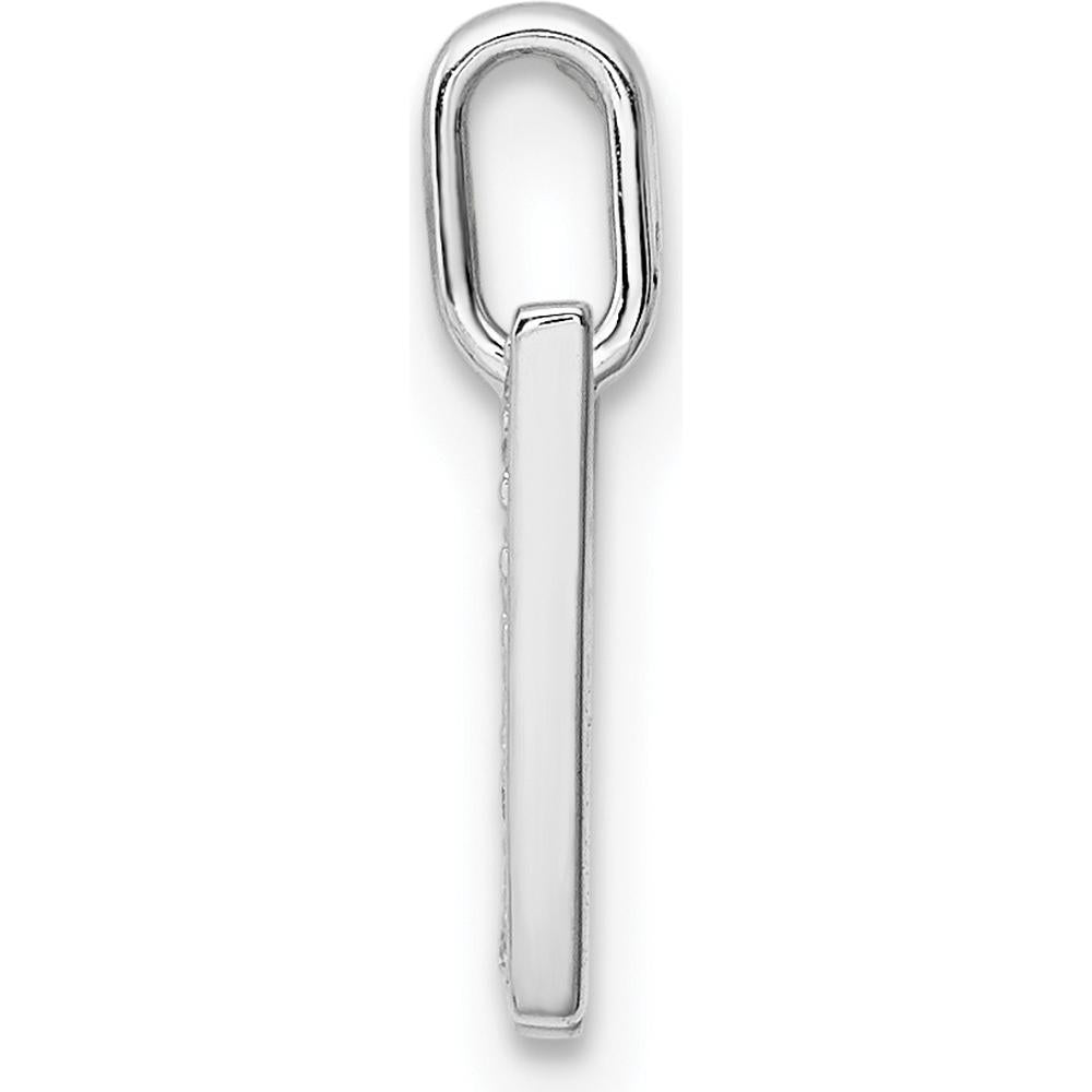 14K White Gold Diamond Letter W Initial Pendant - 0.15 Carat Total Diamond Weight by Oro Pregiato