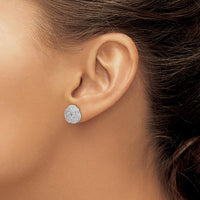 14K White Gold Diamond Love Knot Earrings - 0.036 Carats Total Diamond Weight by Monteluci Fine Jewelry