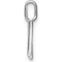 14K White Gold Diamond "N" Initial Pendant with Pave-Set Diamonds by Oro Pregiato